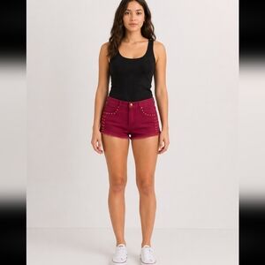 F21 Forever 21 Stud Detail Shorts 24
